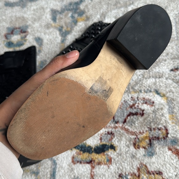 Michael Kors Bryan boots black leathered studded women’s size 5.5 - Picture 5 of 14